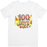 Thumbnail for 100 Days Brighter Light Bulb Confetti T-Shirt | Colorful 100th Day Of School Graphic Tee