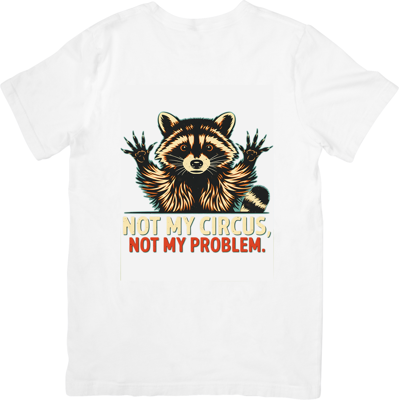 Not My Circus Not My Problem Raccoon Paws T-Shirt | Funny Vintage Animal Graphic Tee