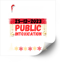 Thumbnail for North Pole Public Intoxication Christmas Glitter Sticker | Funny Holiday Party Vinyl Decal