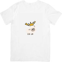 Thumbnail for Royal Crown Little Sheep T-Shirt | Cute Minimalist Animal Graphic Tee | Kids Gift